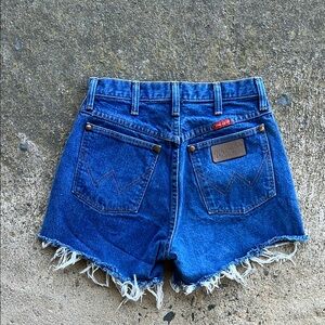 Vintage wrangler cut off shorts.